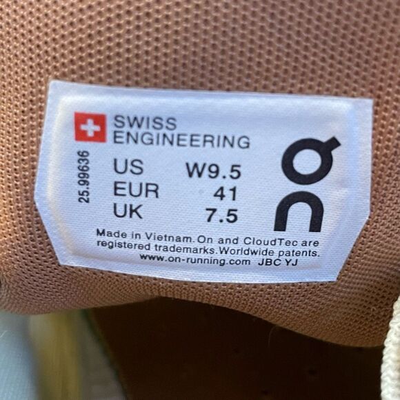 On Running Cloudflow Road Running Shoe Aloe Green Mesh Upper Athletic Sneaker 9. - Picture 11 of 12